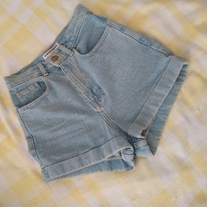 American Apparel High Rise Denim Shorts 🧊